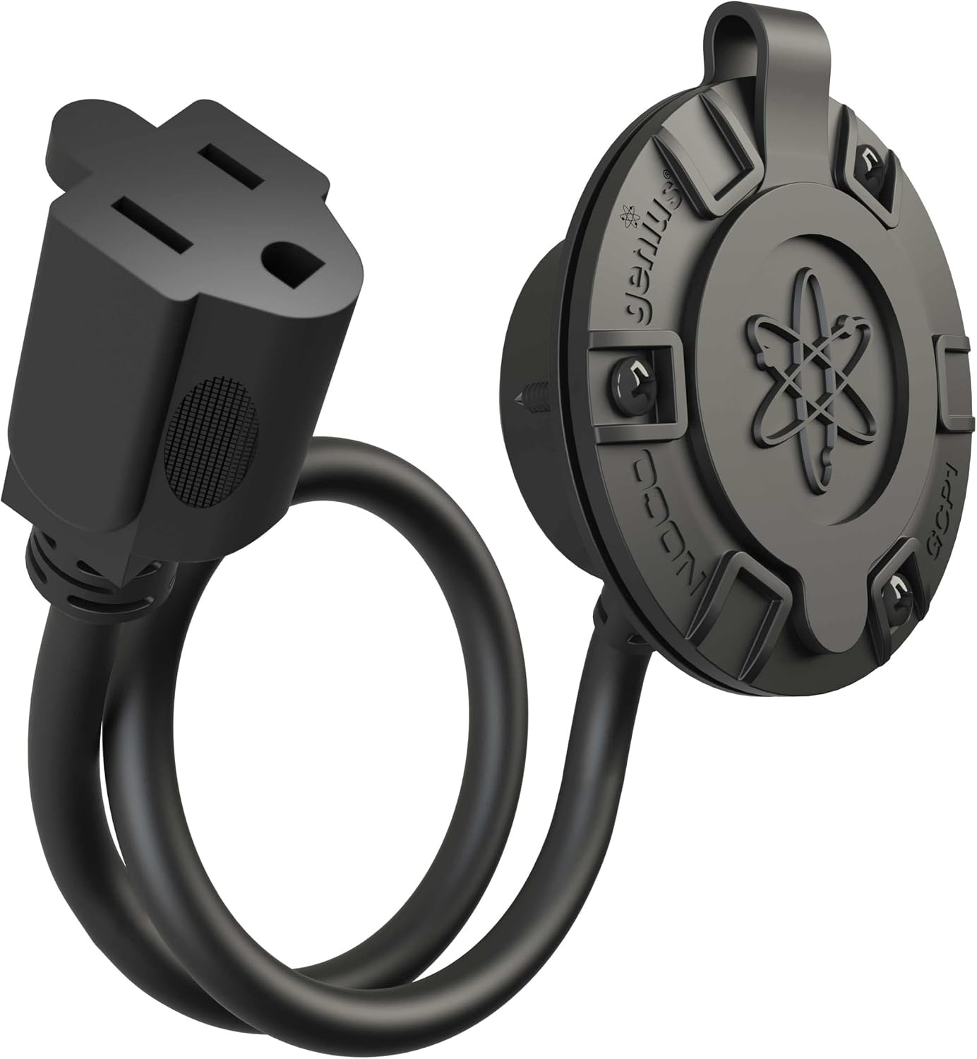 image:imageNOCO GCP1 15A AC Port Plug 125V Power Inlet Socket and Waterproof Electrical Outlet Receptacle Box with 16Inch Integrated Outdoor Extension Cord