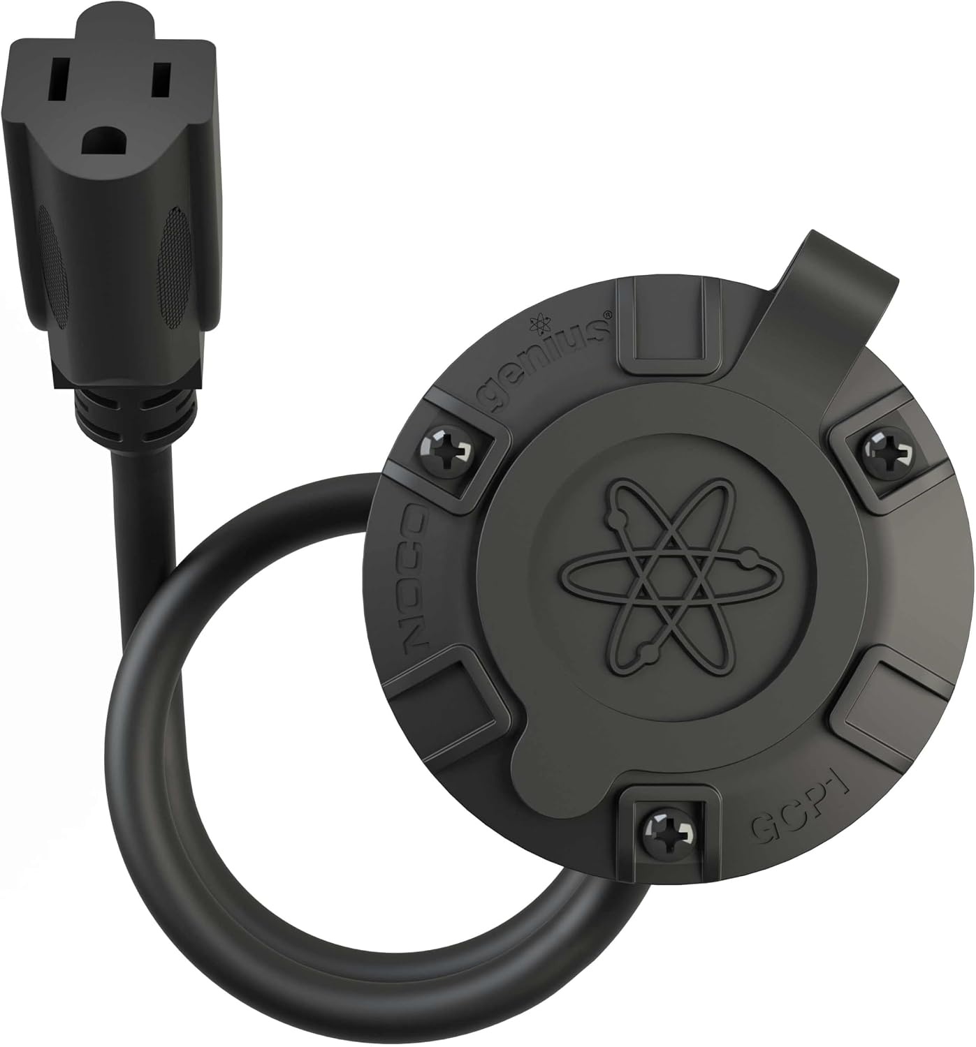 image:imageNOCO GCP1 15A AC Port Plug 125V Power Inlet Socket and Waterproof Electrical Outlet Receptacle Box with 16Inch Integrated Outdoor Extension Cord