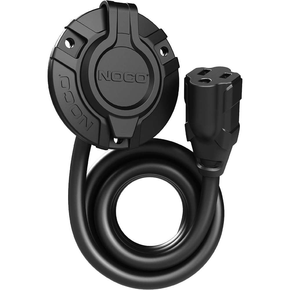 image:imageNOCO GCP1E 15A AC Port Plug 125V Power Inlet Socket Charger Plug and Waterproof Electrical Outlet Receptacle with 6Foot Integrated Outdoor Extension Cord