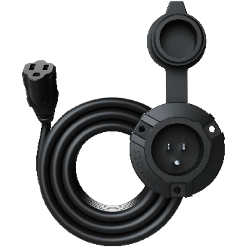 image:imageNOCO GCP1EX 15A AC Port Plug 125V Power Inlet Socket and Waterproof Electrical Outlet Receptacle with 12Foot Integrated Outdoor Extension Cord