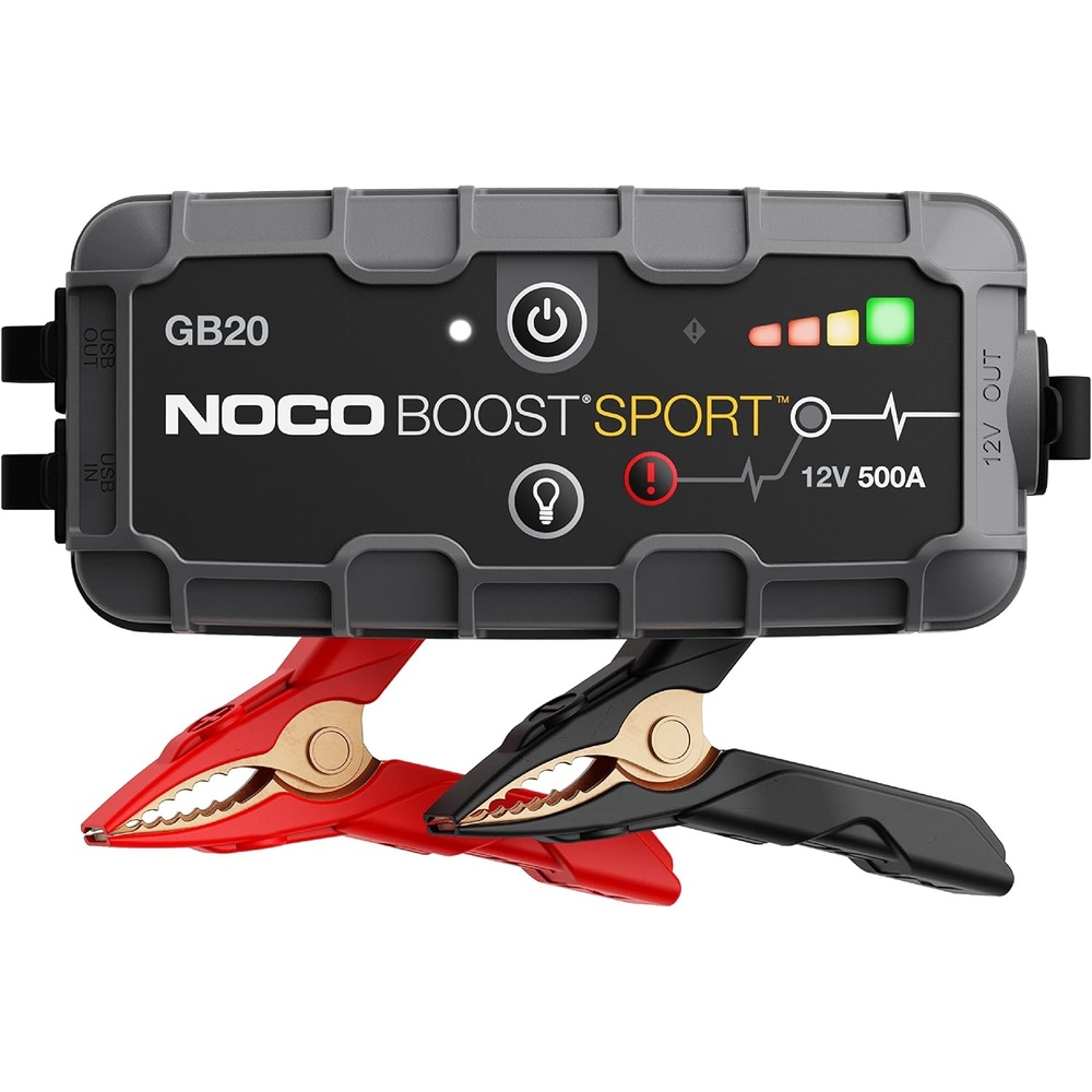 image:imageNOCO Boost GB20 500A UltraSafe Jump Starter 12V Lithium Battery Booster Pack Portable Jump Box Power Bank amp Jumper Cables for 40L Gas Engines SparkProof amp Reverse Polarity ProtectionFor Car Truck Motorcycle SUV Boat ATV RV up to 40L Gas