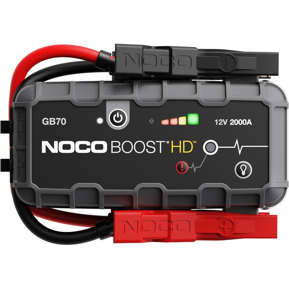 image:imageNOCO Boost GB70 2000A UltraSafe Jump Starter  12V Lithium Battery Booster Pack Portable Jump Box Power Bank amp Jumper Cables  for 80L Gas and 60L Diesel Engines  SparkProof amp Reverse Polarity Protection For Car Truck Motorcycle SUV Boat ATV RV up to 80L Gas amp 60L Diesel