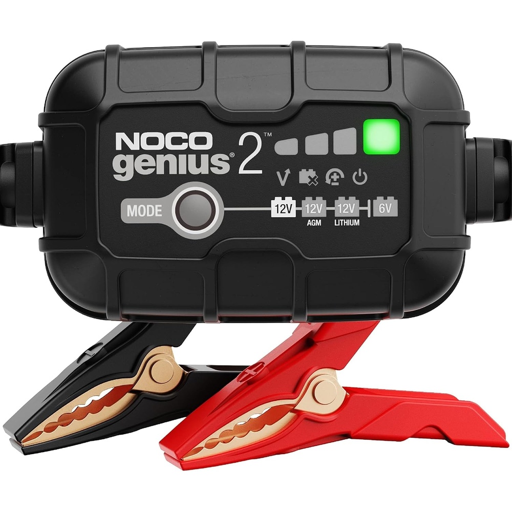 image:imageNOCO GENIUS2 2A 6V12V Smart Battery Charger Automatic Maintainer Trickle Charger amp Desulfator with Overcharge Protection amp Temperature Compensation for LeadAcid amp Lithium Batteries Overcharge Protection Desulfator Temperature Compensation Force Mode For LeadAcid Wet Gel AGM amp Lithium LiFePO42A Pack of 6