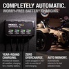 NOCO GENIUS2X4: 8A 4-Bank Smart Battery Charger (2A/Bank) – 6V/12V Automatic Maintainer, Trickle Charger & Desulfator with Overcharge Protection & Temperature Compensation – for Lead-Acid & Lithium | Charges 4 Batteries at Once, Overcharge Protection, Desulfator, Temperature Compensation, Force Mode, For Lead-Acid & Lithium(8A (2A per Bank))