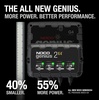NOCO GENIUS2X4: 8A 4-Bank Smart Battery Charger (2A/Bank) – 6V/12V Automatic Maintainer, Trickle Charger & Desulfator with Overcharge Protection & Temperature Compensation – for Lead-Acid & Lithium | Charges 4 Batteries at Once, Overcharge Protection, Desulfator, Temperature Compensation, Force Mode, For Lead-Acid & Lithium(8A (2A per Bank))
