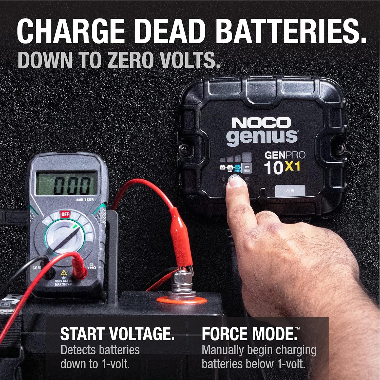 image:imageNOCO Genius GENPRO10X1 1Bank 10A Onboard Battery Charger 10A Per Bank 12V Waterproof Marine Charger with Overcharge Protection amp Temperature Compensation for LeadAcid amp Lithium Batteries Charges 1 Battery at Once IP68 Waterproof Overcharge Protection Temperature Compensation For LeadAcid amp Lithium10A 10A per Bank
