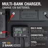 NOCO Genius GEN5X2: 2-Bank, 10A Onboard Battery Charger – 5A Per Bank, 12V Waterproof Marine Charger with Overcharge Protection & Temperature Compensation – for Lead-Acid & Lithium Batteries | Charges 2 Batteries at Once, IP68 Waterproof, Overcharge Protection, Temperature Compensation, For Lead-Acid & Lithium(10A (5A per Bank))