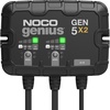 NOCO Genius GEN5X2: 2-Bank, 10A Onboard Battery Charger – 5A Per Bank, 12V Waterproof Marine Charger with Overcharge Protection & Temperature Compensation – for Lead-Acid & Lithium Batteries | Charges 2 Batteries at Once, IP68 Waterproof, Overcharge Protection, Temperature Compensation, For Lead-Acid & Lithium(10A (5A per Bank))