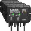 NOCO Genius GEN5X2: 2-Bank, 10A Onboard Battery Charger – 5A Per Bank, 12V Waterproof Marine Charger with Overcharge Protection & Temperature Compensation – for Lead-Acid & Lithium Batteries | Charges 2 Batteries at Once, IP68 Waterproof, Overcharge Protection, Temperature Compensation, For Lead-Acid & Lithium(10A (5A per Bank) (Pack of 4))