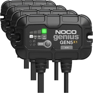 NOCO Genius GEN5X1: 1-Bank, 5A Onboard Battery Charger – 5A Per Bank, 12V Waterproof Marine Charger with Overcharge Protection & Temperature Compensation – for Lead-Acid & Lithium Batteries | Charges 1 Battery at Once, IP68 Waterproof, Overcharge Protection, Temperature Compensation, For Lead-Acid & Lithium(5A (5A per Bank) (Pack of 4))